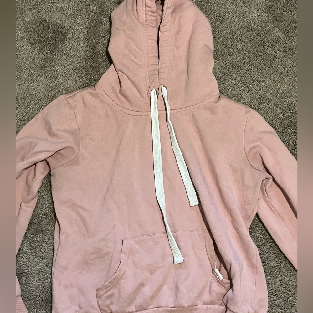 pink hoodie